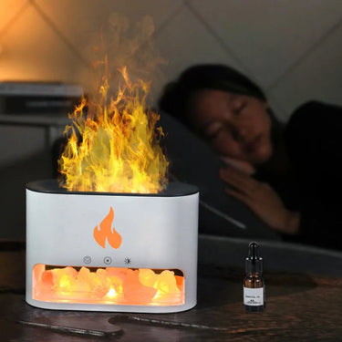New Flame Humidifier Aromatherapy Machine Crystal Salt